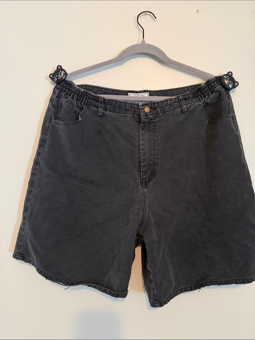 Bugle Boy Black High-Waist Relaxed Denim Shorts